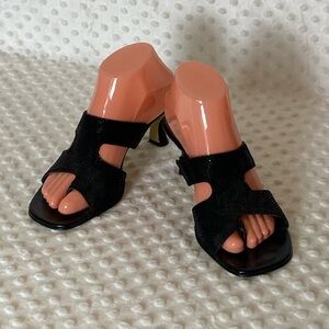 Vaneli leather heeled sandals